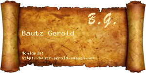 Bautz Gerold névjegykártya